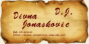 Divna Jonašković vizit kartica
